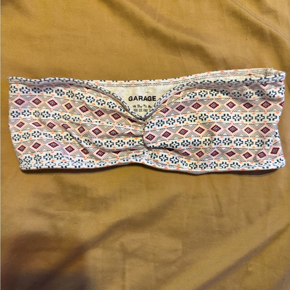 Garage Geometric Print Bandeau